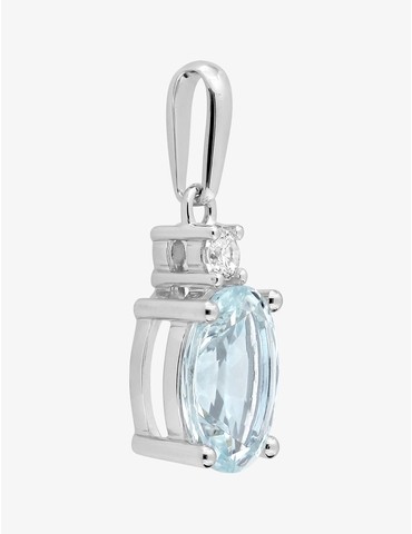 Pendentif or 750 ‰ blanc...