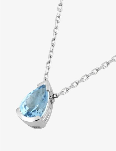 Collier or 375 ‰ blanc avec...