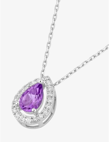 Collier or 375 ‰ blanc avec...