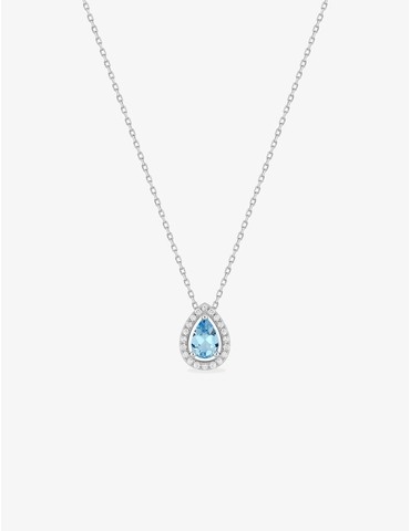 Collier or 375 ‰ blanc avec...