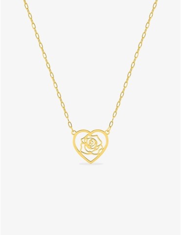 Collier or 750 ‰ jaune cœur...