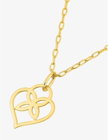 Collier or 750 ‰ jaune cœur...