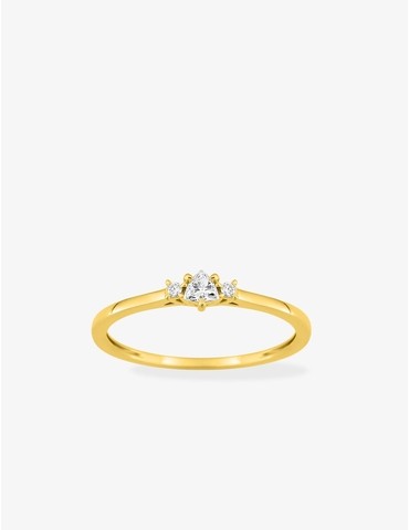 Bague solitaire trillon...