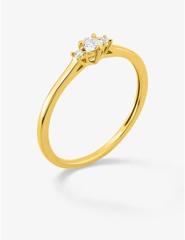 Bague solitaire trillon...