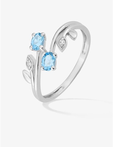 Bague or blanc 375 ‰...