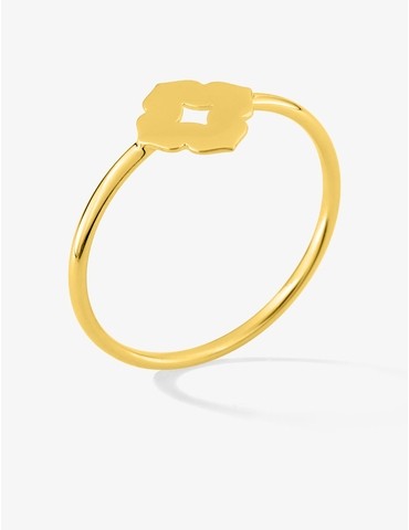 Bague or jaune 375 ‰ fleur...