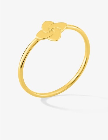 Bague or jaune 375 ‰ fleur...