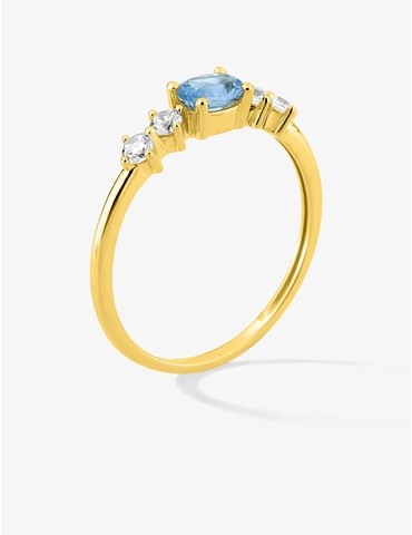 Bague or jaune 375 ‰ topaze...