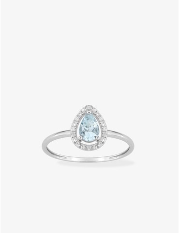Bague or blanc 375 ‰ avec...