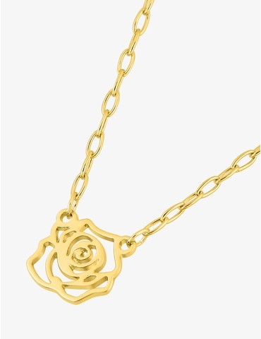 Collier or jaune 375 ‰ rose...