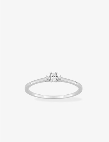 Bague solitaire ovale...