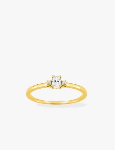 Bague solitaire ovale...
