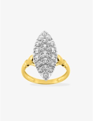 Bague en or jaune 375‰...
