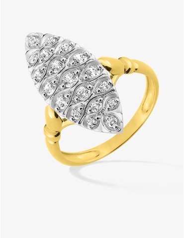 Bague en or jaune 375‰...