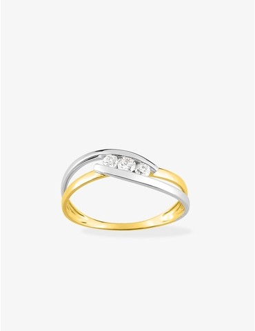 Bague trilogie or 750 ‰...