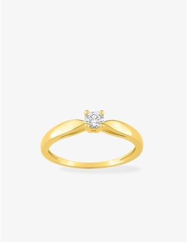 Bague solitaire or 375 ‰...