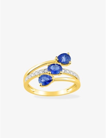Bague trilogie or 750 ‰...