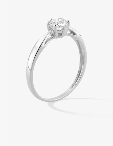 Solitaire or 750 ‰ blanc...