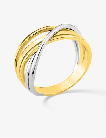 Bague fantaisie bicolore or...