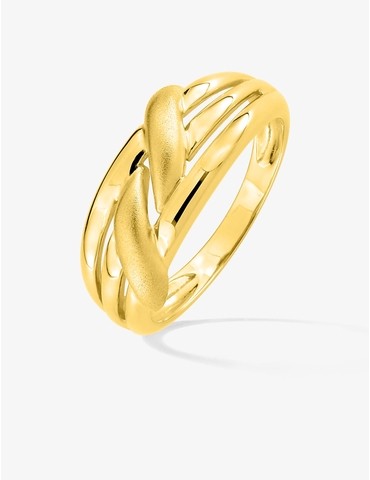 Bague or 750 ‰ jaune effet...