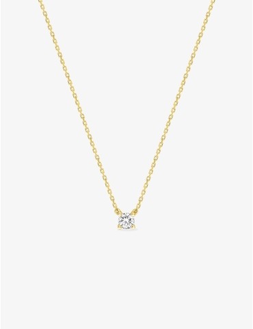 Collier solitaire or 750 ‰...