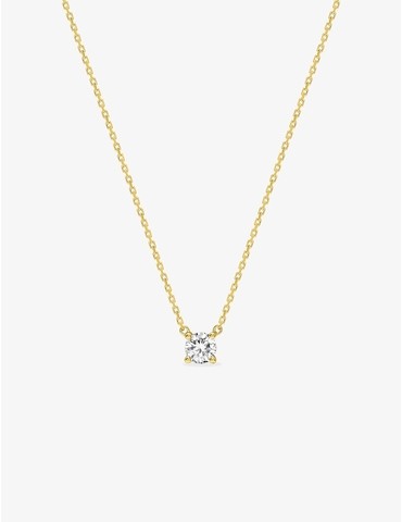 Collier solitaire or 750 ‰...