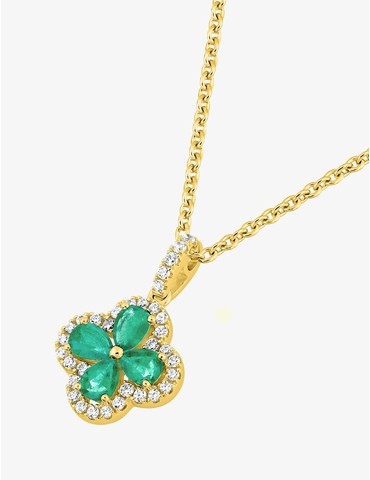 Collier trèfle or 750 ‰...