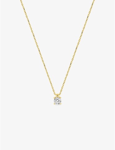 Collier solitaire or 750 ‰...