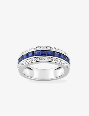 Bague en or blanc 750‰ 3...