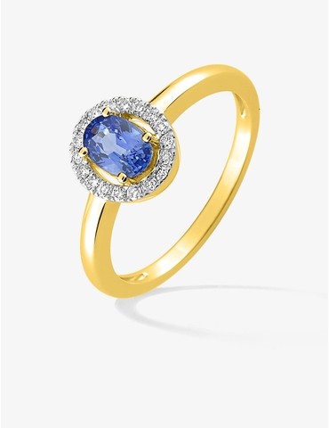 Bague solitaire en or jaune...