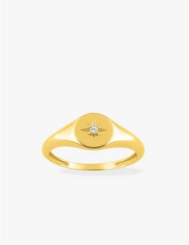 Bague type chevalière en or...