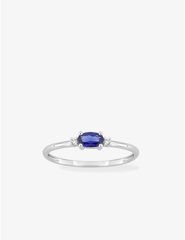 Bague solitaire en or blanc...