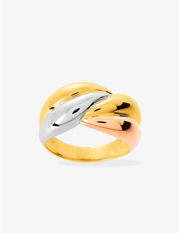 Bague en or tricolore 750‰...
