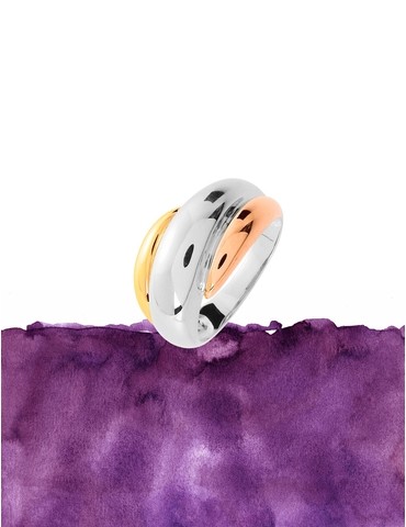 Bague tricolore en or 750‰...