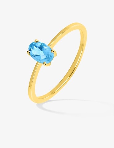 Bague solitaire en or jaune...