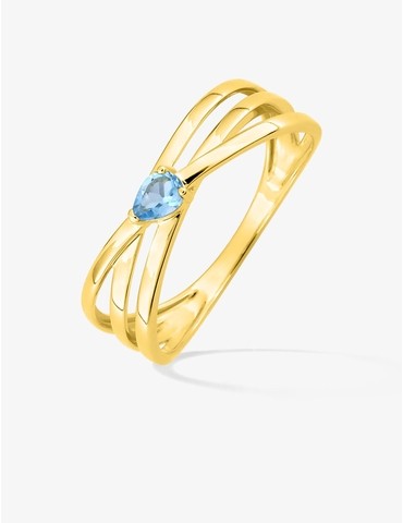 Bague en or jaune 375‰...