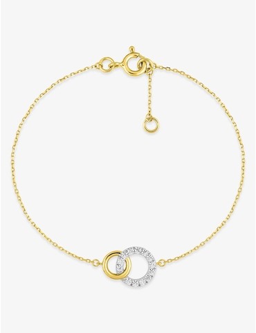 Bracelet cercles or 750 ‰...