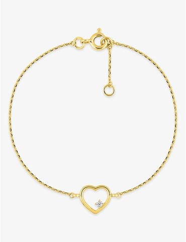 Bracelet cœur or 750 ‰...