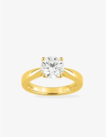 Bague solitaire en or jaune...