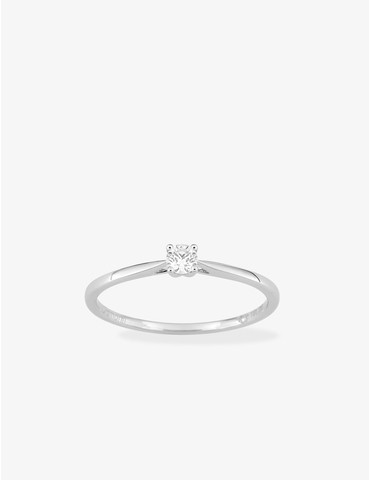 Bague solitaire en or blanc...