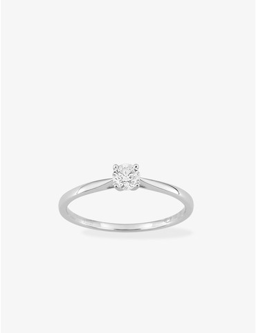 Bague solitaire en or blanc...