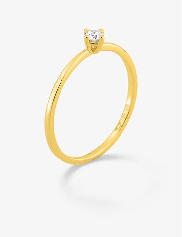 Bague solitaire en or jaune...