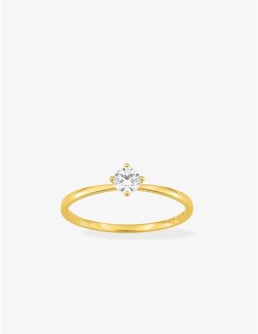 Bague solitaire en or jaune...