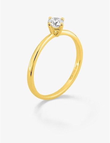 Bague solitaire en or jaune...