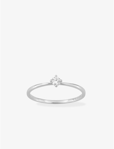 Bague solitaire en or blanc...