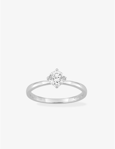 Bague solitaire en or blanc...