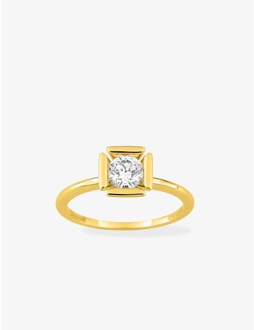 Bague solitaire en or jaune...