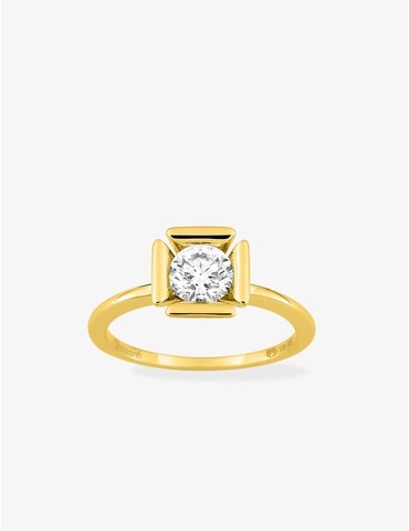 Bague solitaire en or jaune...