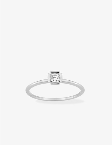 Bague solitaire en or blanc...