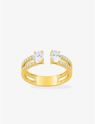 Bague ouverte en or jaune...